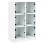 Aparador alto con puertas madera ingeniería blanco 68x37x109 cm de vidaXL, Aparadores - Ref: Foro24-3295850, Precio: 116,60 €...