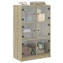 Aparador alto con puertas madera roble Sonoma 68x37x109 cm de vidaXL, Aparadores - Ref: Foro24-3295852, Precio: 113,57 €, Des...
