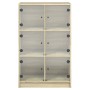 Aparador alto con puertas madera roble Sonoma 68x37x109 cm de vidaXL, Aparadores - Ref: Foro24-3295852, Precio: 113,57 €, Des...