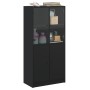 Aparador alto con puertas madera ingeniería negro 68x37x142 cm de vidaXL, Aparadores - Ref: Foro24-3295865, Precio: 130,34 €,...