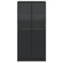 Aparador alto con puertas madera ingeniería negro 68x37x142 cm de vidaXL, Aparadores - Ref: Foro24-3295865, Precio: 130,34 €,...