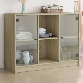 Aparador madera de ingeniería roble Sonoma 102x37x75,5 cm de vidaXL, Aparadores - Ref: Foro24-3295873, Precio: 96,97 €, Descu...