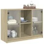Aparador madera de ingeniería roble Sonoma 102x37x75,5 cm de vidaXL, Aparadores - Ref: Foro24-3295873, Precio: 96,97 €, Descu...