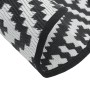 Alfombra de exterior PP blanco y negro Ø120 cm de vidaXL, Protectores para exterior - Ref: Foro24-368578, Precio: 23,84 €, De...