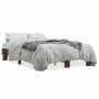 Estructura cama madera ingeniería metal marrón roble 140x200 cm de vidaXL, Camas y somieres - Ref: Foro24-845861, Precio: 92,...