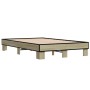 Estructura cama madera ingeniería metal roble Sonoma 120x200 cm de vidaXL, Camas y somieres - Ref: Foro24-845863, Precio: 85,...