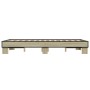 Estructura cama madera ingeniería metal roble Sonoma 120x200 cm de vidaXL, Camas y somieres - Ref: Foro24-845863, Precio: 85,...