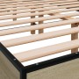 Estructura cama madera ingeniería metal roble Sonoma 120x200 cm de vidaXL, Camas y somieres - Ref: Foro24-845863, Precio: 85,...