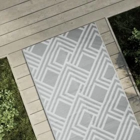 Alfombra de exterior PP gris 80x250 cm de vidaXL, Protectores para exterior - Ref: Foro24-368565, Precio: 27,00 €, Descuento: %
