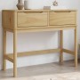 Mesa consola FLORO madera maciza de pino marrón 89,5x36,5x73 cm de vidaXL, Mesas auxiliares - Ref: Foro24-374020, Precio: 96,...