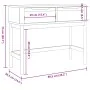 Mesa consola FLORO madera maciza de pino marrón 89,5x36,5x73 cm de vidaXL, Mesas auxiliares - Ref: Foro24-374020, Precio: 98,...