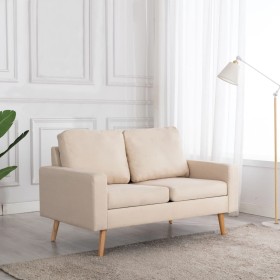 Sofá de 2 plazas de tela color crema de vidaXL, Sofás - Ref: Foro24-288706, Precio: 271,33 €, Descuento: %