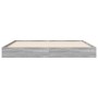 Estructura de cama madera de ingeniería gris Sonoma 150x200 cm de vidaXL, Camas y somieres - Ref: Foro24-842019, Precio: 87,6...