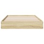 Estructura de cama madera de ingeniería roble Sonoma 90x200 cm de vidaXL, Camas y somieres - Ref: Foro24-842065, Precio: 69,8...