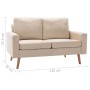 Sofá de 2 plazas de tela color crema de vidaXL, Sofás - Ref: Foro24-288706, Precio: 271,33 €, Descuento: %