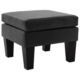 Reposapiés de cuero sintético negro de vidaXL, Otomanas - Ref: Foro24-288775, Precio: 81,45 €, Descuento: %