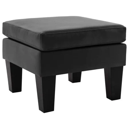 Reposapiés de cuero sintético negro de vidaXL, Otomanas - Ref: Foro24-288775, Precio: 82,45 €, Descuento: %