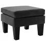 Reposapiés de cuero sintético negro de vidaXL, Otomanas - Ref: Foro24-288775, Precio: 82,45 €, Descuento: %
