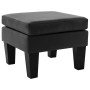 Reposapiés de cuero sintético negro de vidaXL, Otomanas - Ref: Foro24-288775, Precio: 81,45 €, Descuento: %