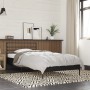 Estructura de cama madera de ingeniería y metal negra 75x190 cm de vidaXL, Camas y somieres - Ref: Foro24-845622, Precio: 66,...