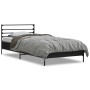 Estructura de cama madera de ingeniería y metal negra 75x190 cm de vidaXL, Camas y somieres - Ref: Foro24-845622, Precio: 66,...