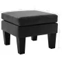 Reposapiés de cuero sintético negro de vidaXL, Otomanas - Ref: Foro24-288775, Precio: 82,45 €, Descuento: %