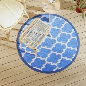 Alfombra de exterior PP azul Ø120 cm de vidaXL, Protectores para exterior - Ref: Foro24-368538, Precio: 21,90 €, Descuento: %