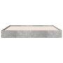 Estructura de cama madera de ingeniería gris hormigón 120x190cm de vidaXL, Camas y somieres - Ref: Foro24-842052, Precio: 87,...