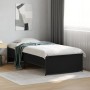 Estructura de cama madera de ingeniería y metal negro 90x200 cm de vidaXL, Camas y somieres - Ref: Foro24-845241, Precio: 76,...