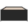 Estructura de cama madera de ingeniería y metal negro 90x200 cm de vidaXL, Camas y somieres - Ref: Foro24-845241, Precio: 76,...