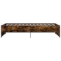 Estructura cama madera ingeniería metal roble ahumado 90x190 cm de vidaXL, Camas y somieres - Ref: Foro24-845248, Precio: 73,...