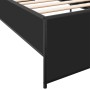 Estructura de cama madera de ingeniería y metal negro 90x200 cm de vidaXL, Camas y somieres - Ref: Foro24-845241, Precio: 76,...