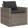 Set de sofás de jardín 4 pzas y cojines ratán sintético gris de vidaXL, Conjuntos de jardín - Ref: Foro24-366361, Precio: 230...
