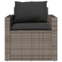 Set de sofás de jardín 4 pzas y cojines ratán sintético gris de vidaXL, Conjuntos de jardín - Ref: Foro24-366361, Precio: 230...
