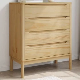 Chest of drawers FLORO solid wax brown pine wood by vidaXL, Drawers - Ref: Foro24-374008, Price: 144,23 €, Discount: %