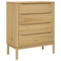 Cómoda cajonera FLORO madera maciza de pino marrón cera de vidaXL, Cajoneras - Ref: Foro24-374008, Precio: 163,93 €, Descuent...