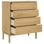 Cómoda cajonera FLORO madera maciza de pino marrón cera de vidaXL, Cajoneras - Ref: Foro24-374008, Precio: 163,93 €, Descuent...