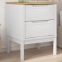 Mesita de noche FLORO madera maciza de pino blanco 45x39x57 cm de vidaXL, Mesitas de noche - Ref: Foro24-374003, Precio: 76,5...