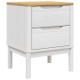 Mesita de noche FLORO madera maciza de pino blanco 45x39x57 cm de vidaXL, Mesitas de noche - Ref: Foro24-374003, Precio: 76,5...