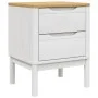 Mesita de noche FLORO madera maciza de pino blanco 45x39x57 cm de vidaXL, Mesitas de noche - Ref: Foro24-374003, Precio: 71,5...