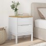 Mesita de noche FLORO madera maciza de pino blanco 45x39x57 cm de vidaXL, Mesitas de noche - Ref: Foro24-374003, Precio: 76,5...