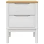 Mesita de noche FLORO madera maciza de pino blanco 45x39x57 cm de vidaXL, Mesitas de noche - Ref: Foro24-374003, Precio: 71,5...