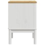 Mesita de noche FLORO madera maciza de pino blanco 45x39x57 cm de vidaXL, Mesitas de noche - Ref: Foro24-374003, Precio: 76,5...