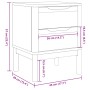 Mesita de noche FLORO madera maciza de pino blanco 45x39x57 cm de vidaXL, Mesitas de noche - Ref: Foro24-374003, Precio: 76,5...