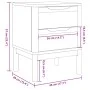Mesita de noche FLORO madera maciza de pino blanco 45x39x57 cm de vidaXL, Mesitas de noche - Ref: Foro24-374003, Precio: 71,5...