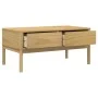 Mesa de centro FLORO madera de pino marrón cera 99x55,5x45 cm de vidaXL, Mesas de centro - Ref: Foro24-374017, Precio: 120,95...