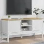Mueble de TV FLORO madera maciza de pino blanco 114x43x55 cm de vidaXL, Muebles TV - Ref: Foro24-374015, Precio: 126,01 €, De...