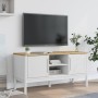 Mueble de TV FLORO madera maciza de pino blanco 114x43x55 cm de vidaXL, Muebles TV - Ref: Foro24-374015, Precio: 128,01 €, De...