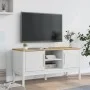 Mueble de TV FLORO madera maciza de pino blanco 114x43x55 cm de vidaXL, Muebles TV - Ref: Foro24-374015, Precio: 126,01 €, De...