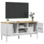 Mueble de TV FLORO madera maciza de pino blanco 114x43x55 cm de vidaXL, Muebles TV - Ref: Foro24-374015, Precio: 126,01 €, De...